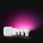 Preview: Philips Hue 400 Starter-Set: 3 smarte GU10-Spots + Dimmschalter, LED, GU10, 400lm, 4,2W, 4000K, weiß (929003666510)