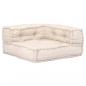 Preview: 2-Sitzer Modularer Pouf Beige Stoff