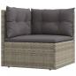 Preview: 8-tlg. Garten-Lounge-Set mit Kissen Grau Poly Rattan