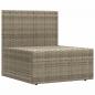 Preview: 8-tlg. Garten-Lounge-Set mit Kissen Grau Poly Rattan