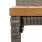 Preview: Barhocker 2 Stk. Grau Poly Rattan und Massivholz Akazie