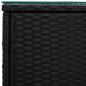 Preview: Beistelltisch Schwarz 40x37x40,5 cm Poly Rattan und Hartglas