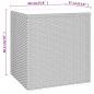 Preview: Beistelltisch Schwarz 40x37x40,5 cm Poly Rattan und Hartglas