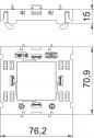 Preview: OBO Bettermann 71MT1 45 Montageträger für Modul 45 offene Ausführung, 71x76x21mm, grau (6288572)