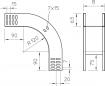 Preview: OBO Bettermann RBV 610 F FS Vertikalbogen 90° fallend, 60x100mm, Stahl (7007055)