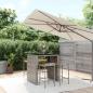 Preview: ARDEBO.de - 5-tlg. Gartenbar-Set Grau Poly Rattan & Massivholz Akazie