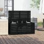 Preview: Gartenbox Schwarz 101x50,5x46,5 cm Massivholz Kiefer