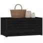 Preview: Gartenbox Schwarz 101x50,5x46,5 cm Massivholz Kiefer