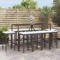 Preview: ARDEBO.de - 11-tlg. Gartenbar-Set mit Kissen Schwarz Poly Rattan