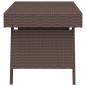 Preview: Beistelltisch Klappbar Braun 60x40x38 cm Poly Rattan