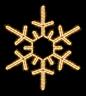 Preview: ARDEBO.de - Snow Flake, ~85x85cm, 220- 240V, 2D, LED ww, 19W, T-2