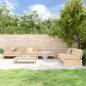 Preview: ARDEBO.de - 6-tlg. Garten-Lounge-Set Massivholz Kiefer