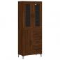 Preview: Highboard Braun Eichen-Optik 69,5x34x180 cm Holzwerkstoff