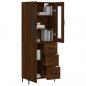 Preview: Highboard Braun Eichen-Optik 69,5x34x180 cm Holzwerkstoff