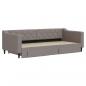 Preview: Tagesbett Ausziehbar mit Schubladen Taupe 90x200 cm Stoff