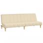 Preview: Schlafsofa 2-Sitzer Creme Stoff