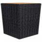 Preview: 3-tlg. Bistro-Set Poly Rattan und Massivholz Schwarz