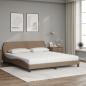 Preview: Bett mit Matratze Cappuccino-Braun 180x200 cm Kunstleder