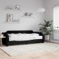 Preview: ARDEBO.de - Tagesbett mit Matratze Schwarz 90x190 cm Stoff