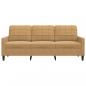 Preview: 3-Sitzer-Sofa Braun 180 cm Samt