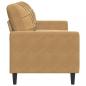 Preview: 3-Sitzer-Sofa Braun 180 cm Samt