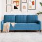 Preview: ARDEBO.de - 3-Sitzer-Sofa Blau 180 cm Samt