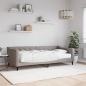 Preview: ARDEBO.de - Tagesbett mit Matratze Taupe 90x200 cm Stoff