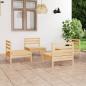 Preview: ARDEBO.de - 4-tlg. Garten-Lounge-Set Massivholz Kiefer