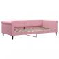 Preview: Tagesbett mit Matratze Rosa 100x200 cm Samt