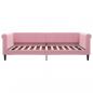 Preview: Tagesbett mit Matratze Rosa 100x200 cm Samt