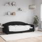 Preview: ARDEBO.de - Tagesbett Schwarz 90x190 cm Stoff