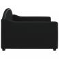 Preview: Tagesbett Schwarz 90x190 cm Stoff