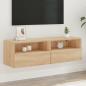 Preview: ARDEBO.de - TV-Wandschrank Sonoma-Eiche 100x30x30 cm Holzwerkstoff