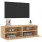 Preview: TV-Wandschrank Sonoma-Eiche 100x30x30 cm Holzwerkstoff