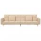 Preview: Schlafsofa 2-Sitzer mit 2 Kissen Creme Stoff