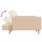 Preview: Schlafsofa 2-Sitzer mit 2 Kissen Creme Stoff