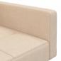 Preview: Schlafsofa 2-Sitzer mit 2 Kissen Creme Stoff