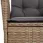 Preview: 5-tlg. Garten-Essgruppe mit Kissen Beige Poly Rattan