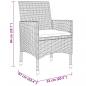 Preview: 3-tlg. Bistro-Set Poly-Rattan und Hartglas Schwarz