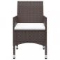 Preview: 3-tlg. Bistro-Set Poly-Rattan und Hartglas Braun