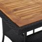 Preview: 3-tlg. Garten-Essgruppe Poly Rattan und Massivholz Schwarz