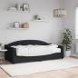 Preview: ARDEBO.de - Tagesbett mit Matratze Schwarz 90x190 cm Stoff