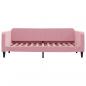 Preview: Tagesbett mit Matratze Rosa 90x200 cm Samt