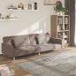 Preview: ARDEBO.de - Schlafsofa 2-Sitzer mit 2 Kissen Taupe Stoff