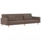 Preview: Schlafsofa 2-Sitzer mit 2 Kissen Taupe Stoff