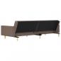 Preview: Schlafsofa 2-Sitzer mit 2 Kissen Taupe Stoff