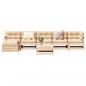 Preview: ARDEBO.de - 7-tlg. Garten-Lounge-Set Massivholz Kiefer