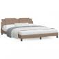 Preview: ARDEBO.de - Bett mit Matratze Cappuccino-Braun 180x200 cm Kunstleder