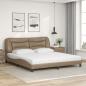 Preview: Bett mit Matratze Cappuccino-Braun 180x200 cm Kunstleder