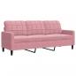 Preview: 3-Sitzer-Sofa Rosa 180 cm Samt